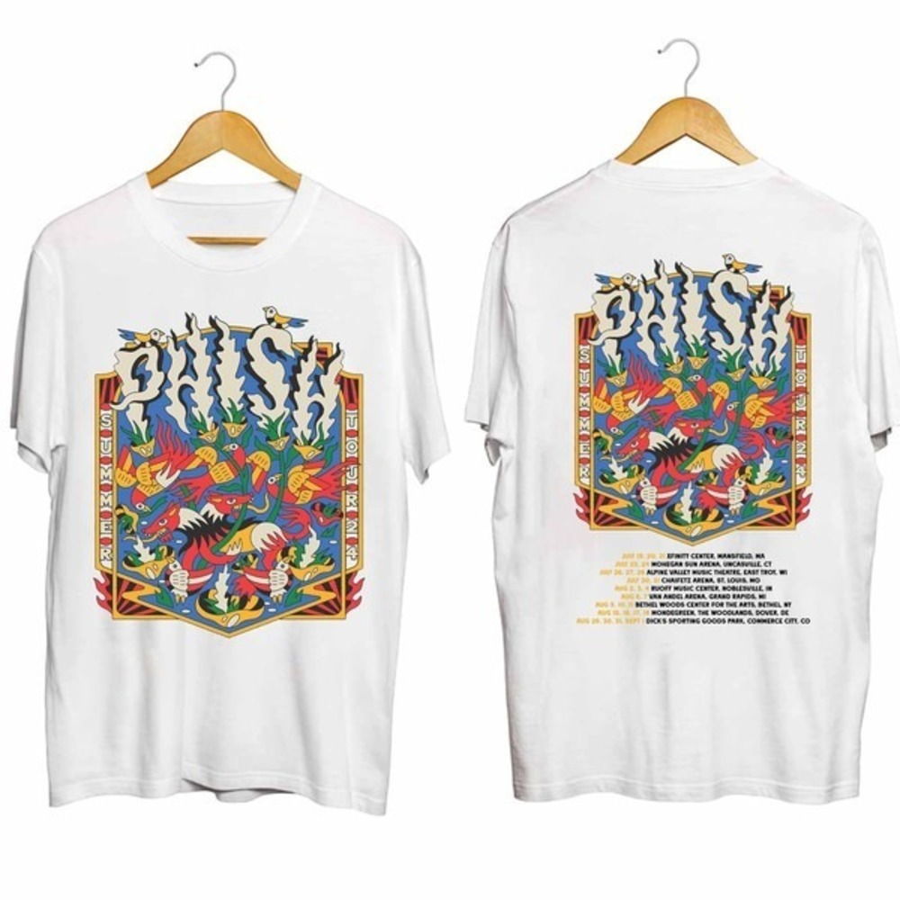 Phish Summer 2024 Tour Shirt, Phish Band Fan Shirt 2 Sided